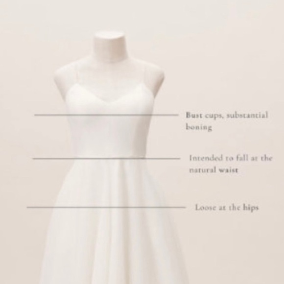 NWT BHLDN Jenny Yoo Piper Fit Flare Ribbed Wedding Dress with Train L375 - Picture 6 of 13